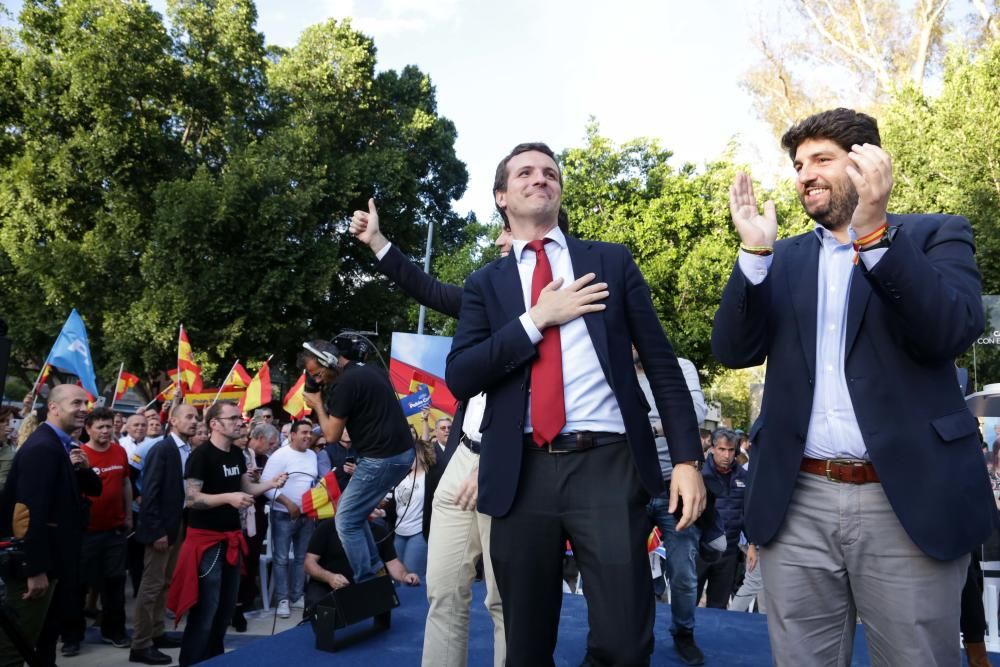 Pablo Casado visita Murcia un día antes del cierre de campaña