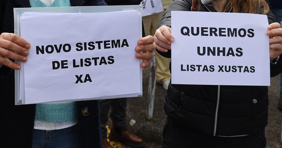 Protestas en un centro sociosanitario de la Xunta para reclamar mejoras en las listas de contratación de personal temporal