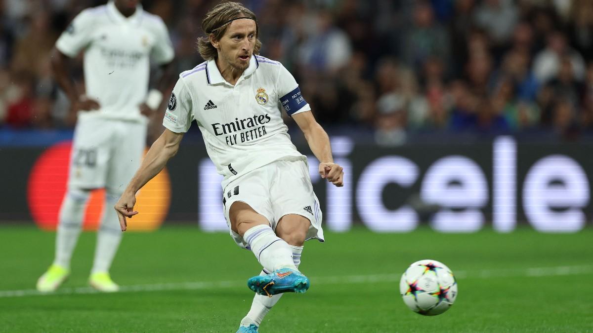 Modric, justo antes de lanzar el penalti del 1-0