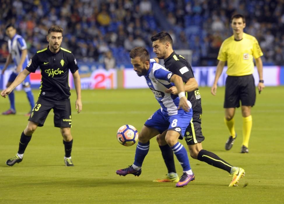 El Dépor logra la victoria ante el Sporting