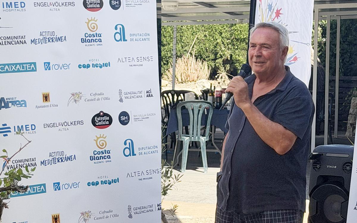 El presidente de la Cofradía Castell de l'Olla, José Pérez  Gorgoll, anuncia los autores del cartel y el pregón de la edición de este año