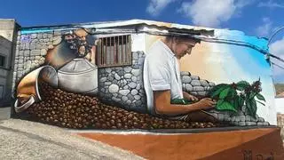 Arucas inaugura un mural homenaje a la antigua fábrica del café