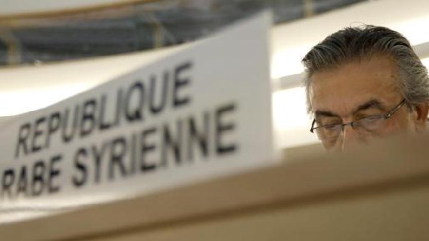 El embajador sirio en la ONU, Faysal Khabbaz Hamoui.