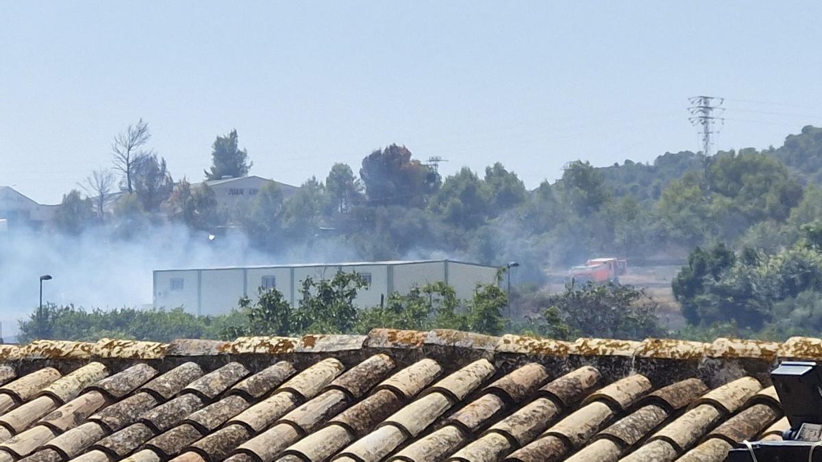 Una vista del incendio