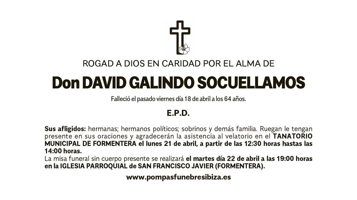 Esquela David Galindo Socuellamos