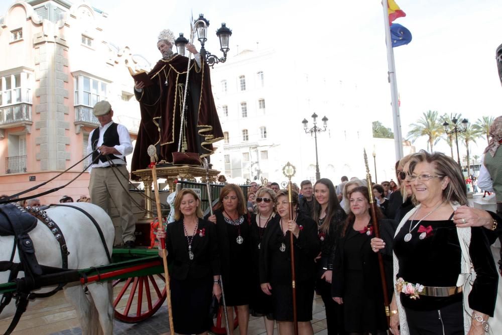 Desembarco de la nueva imagen de San Ginés de la Jara en Cartagena