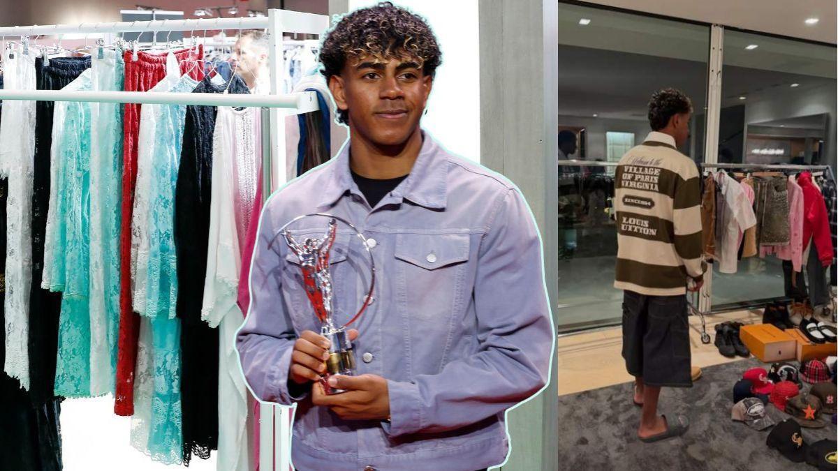 Lamine Yamal usa burros abiertos y no armarios para organizar la ropa en su casa