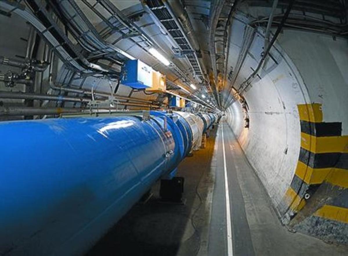 Interior del gran colisionador del CERN, en el subsuelo de Ginebra.