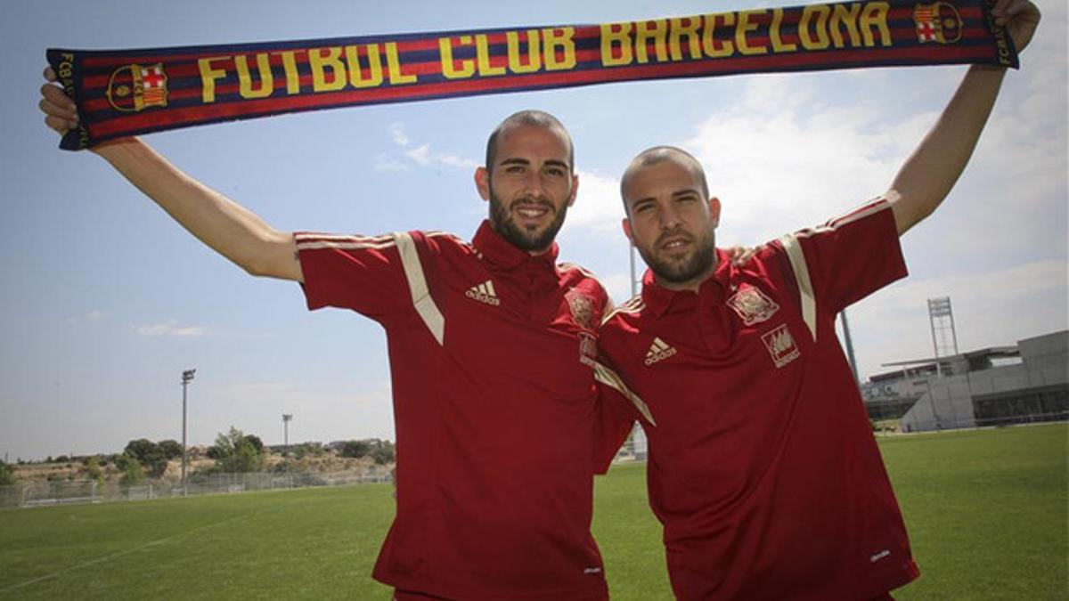 Aleix Vidal y Jordi Alba muestran la alegría del reencuentro