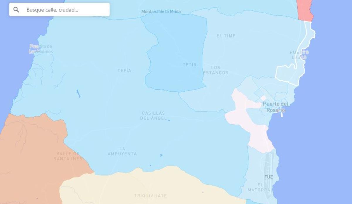 Detalle del voto en Puerto del Rosario.