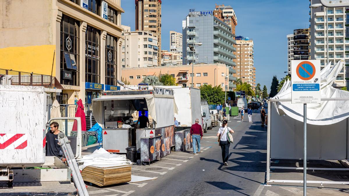 Uno de los cortes de calles es por &quot;El Porrat&quot; en la vía Emilio Ortuño de Benidorm.