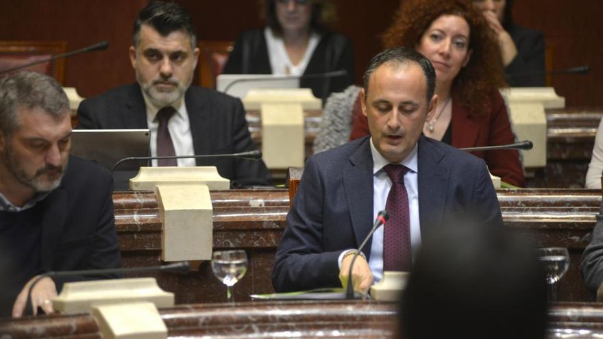 Javier Celdrán, este lunes en la Asamblea Regional