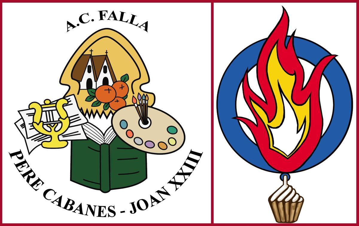 Escudos de Pedro Cabanes-Juan XXIII y Pérez Galdós-Calixto III