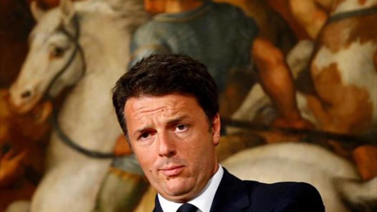 Matteo Renzi, durante una rueda de prensa en el palacio Chigi, en el mes de junio.