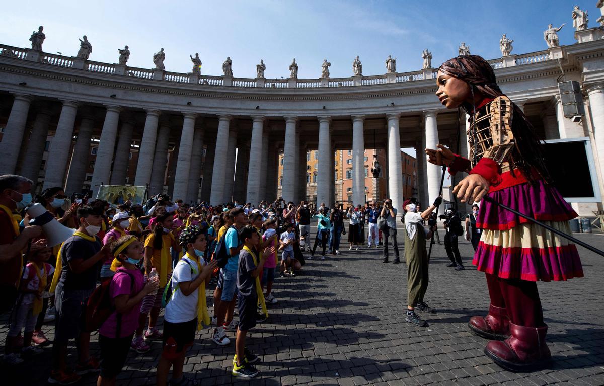 Visita en la plaza de San Pedro en el Vaticano el 10 de septiembre de 2021.