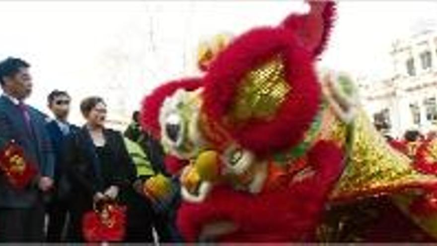 Els tradicionals dracs xinesos no podien faltar en la celebració.