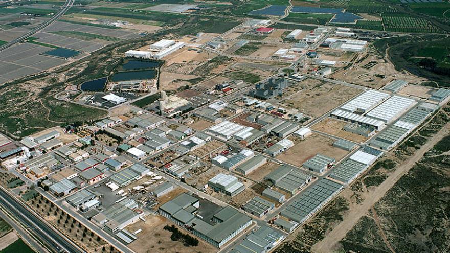 Imagen aérea de archivo del polígono de Alhama de Murcia.