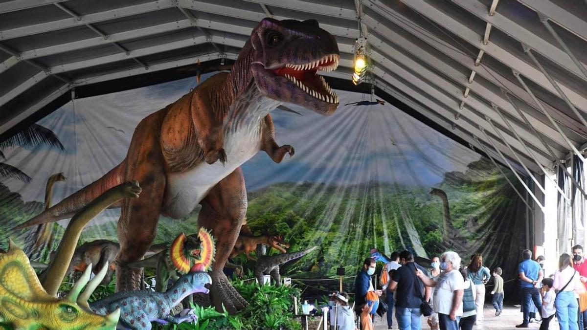 Varios de los dinosaruiros que se podrán ver en la exposición de Vigo.