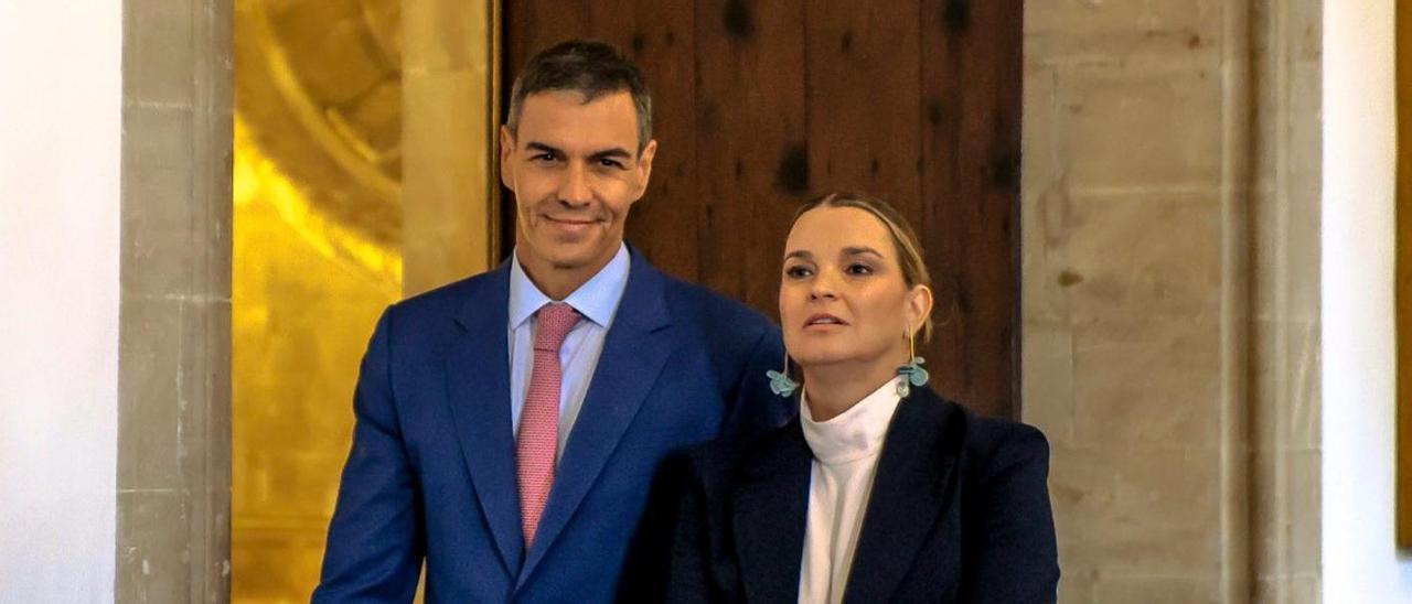 Pedro Sánchez y Marga Prohens, durante su reunión de la semana pasada en Palma. | B. RAMON