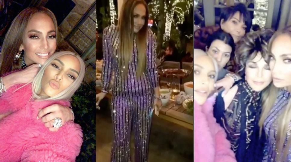 Jennifer López y el clan Kardashian, de fiesta