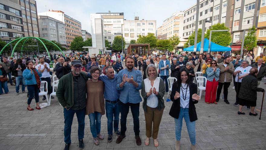 Elecciones municipales A Coruña: acto de Marea Atlántica en As Conchiñas