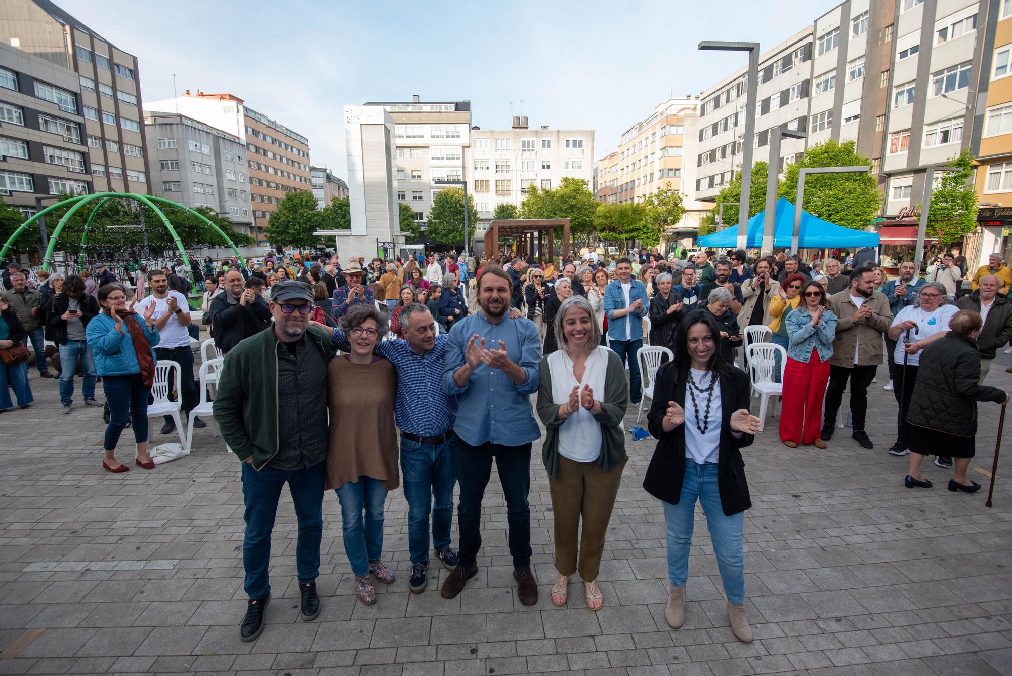 Elecciones municipales A Coruña: acto de Marea Atlántica en As Conchiñas