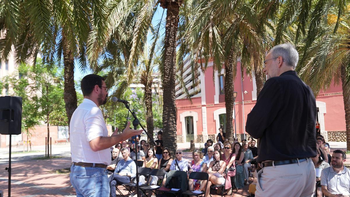 L’alcalde de Girona, Lluc Salellas, intervé davant del rector de la UdG, Josep Calbó.