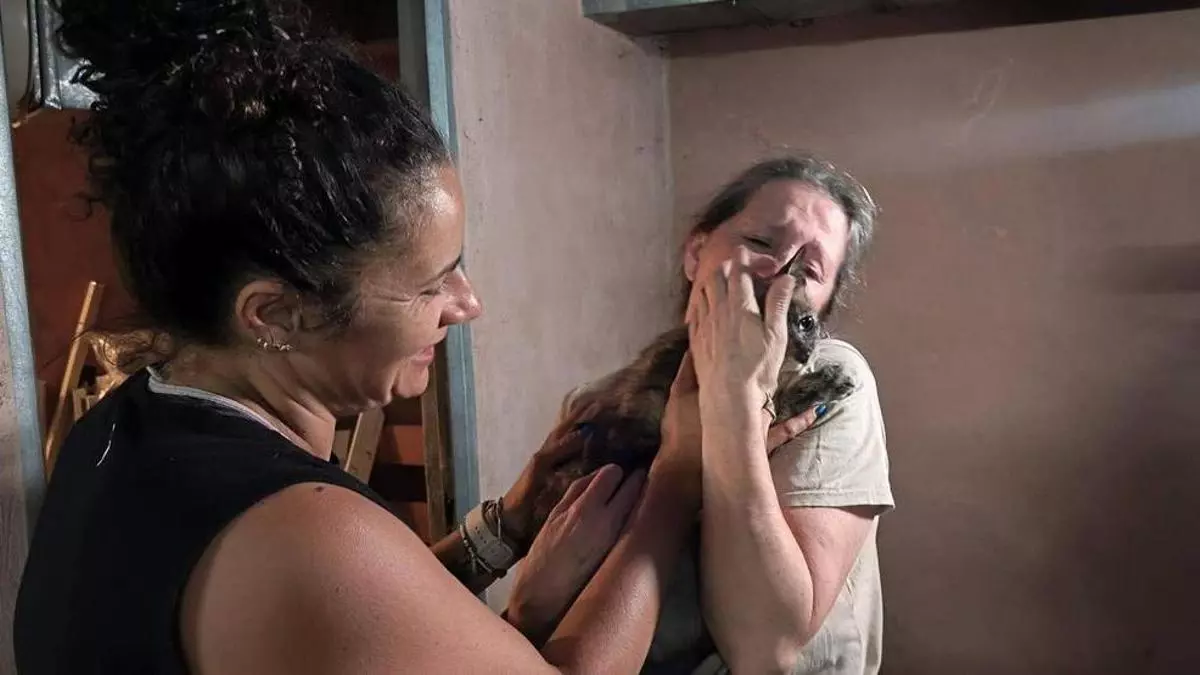 Amplio despliegue para rescatar a la gata Sugar tras seis días encerrada en un conducto de gases en Moaña
