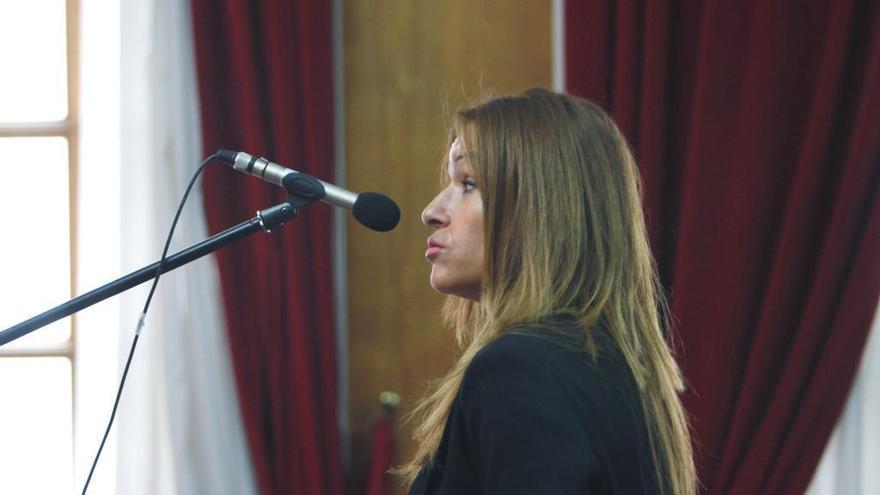 Eva María A.O., durante su declaración en la vista oral celebrada en la Audiencia.