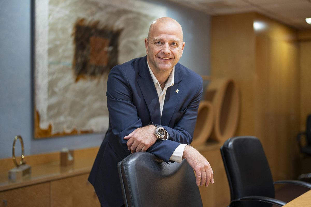Xavier Vilajoana, presidente de Construmat, en su oficina en Barcelona.