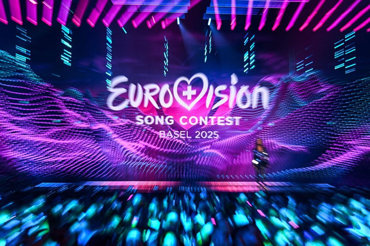El logo de Eurovisión 2025, cuya final se celebra este sábado en Basilea