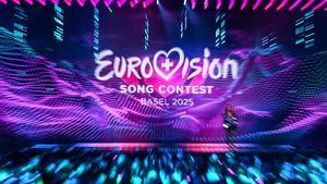 Imagen del logo del festival de Eurovision 2025 que se celerba en Basilea.