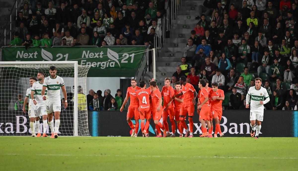Empate del Elche CF frente a la Real Sociedad en la Jornada 12 de La Liga (1-1)