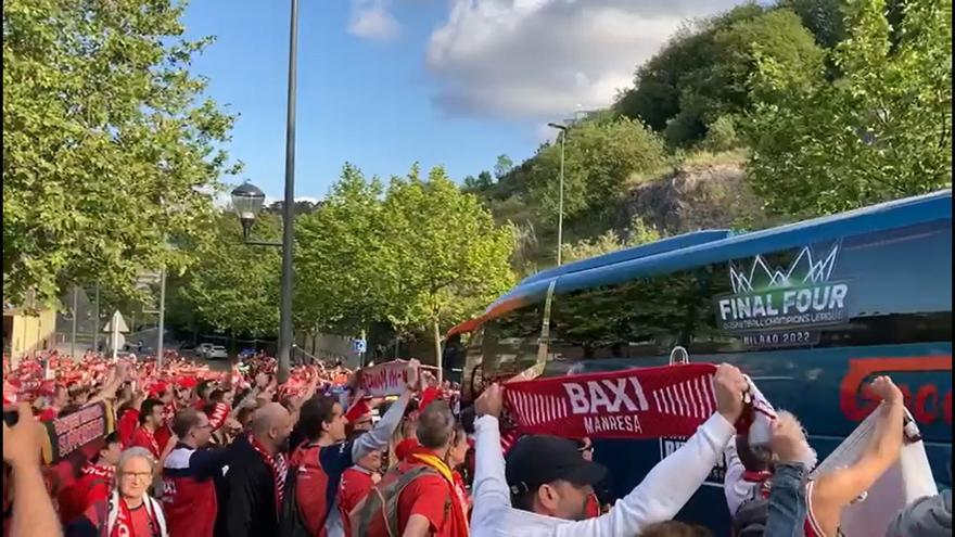 Més d&#039;un miler de seguidors del Baxi reben l&#039;equip al Bilbao Arena