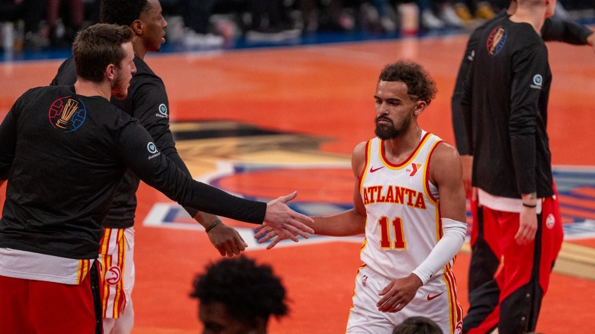 Trae Young en el triunfo de los Hawks ante los Knicks