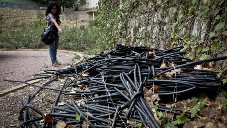 El robo del cableado deja sin alumbrado parte del cauce del río en Alcoy