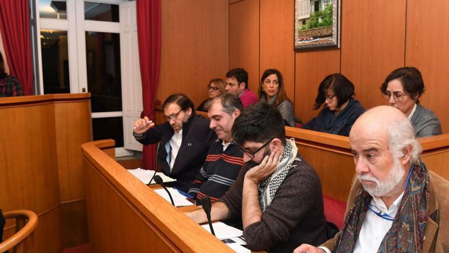 Ediles del PSOE, en un pleno en 2020.