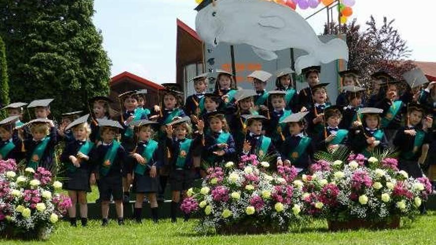 Graduación del grupo de 3.º de Infantil del Meres de 2017.