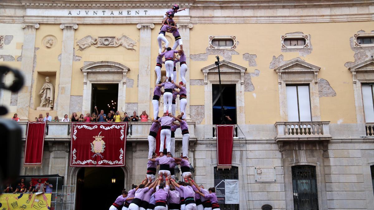 Jornada castellera en las fiestas de Santa Tecla en Tarragona.