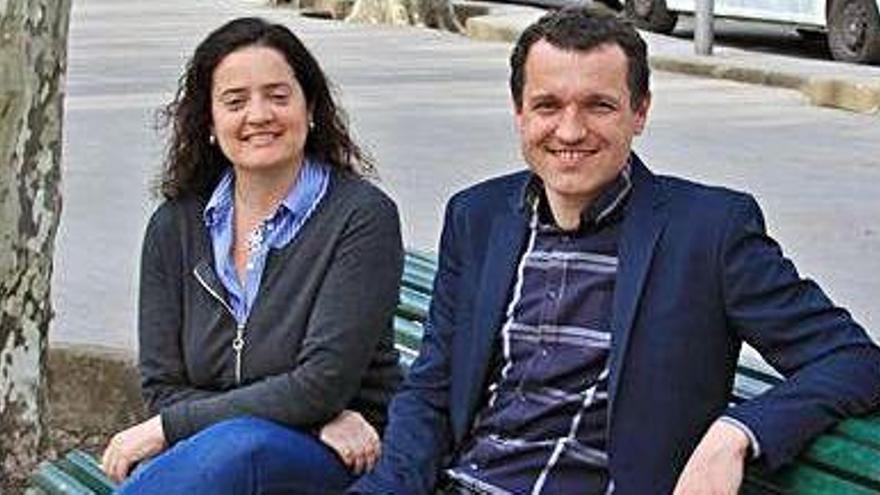 Carlota Valls amb Òscar Ordeig, amb qui farà tàndem electoral