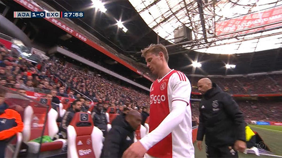 Así fue la jugada en la que se lesionó Frenkie De Jong