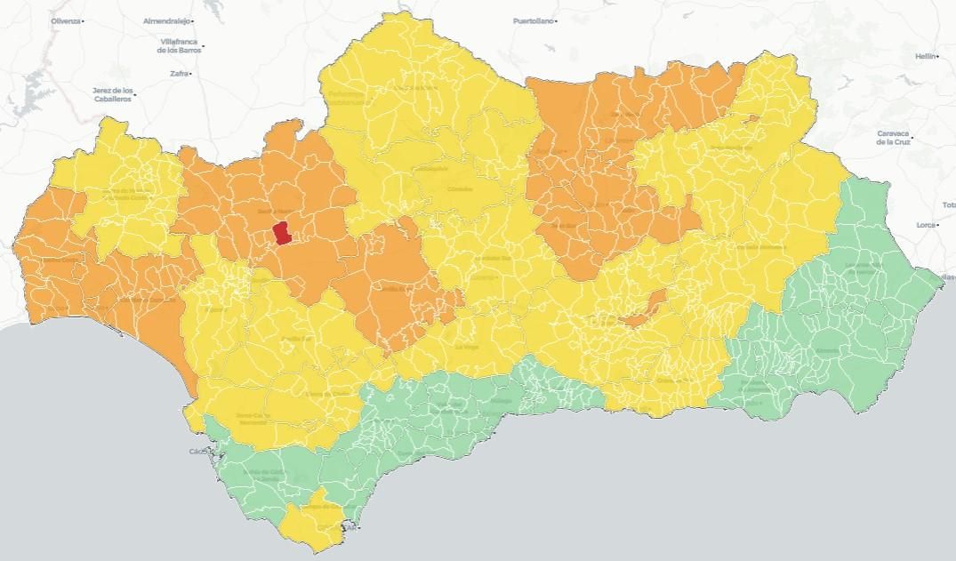 Mapa de alerta sanitaria por covid.