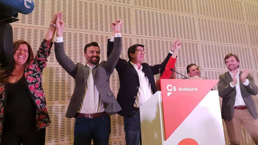 Juan Marín comparece tras conocer los resultados de las elecciones generales del 28.