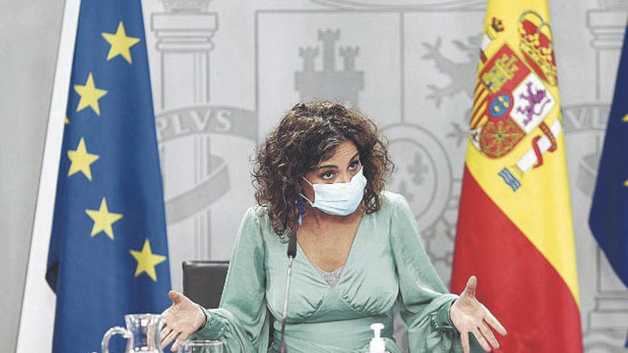 María Jesús Montero, en una rueda de prensa tras el Consejo de Ministros.