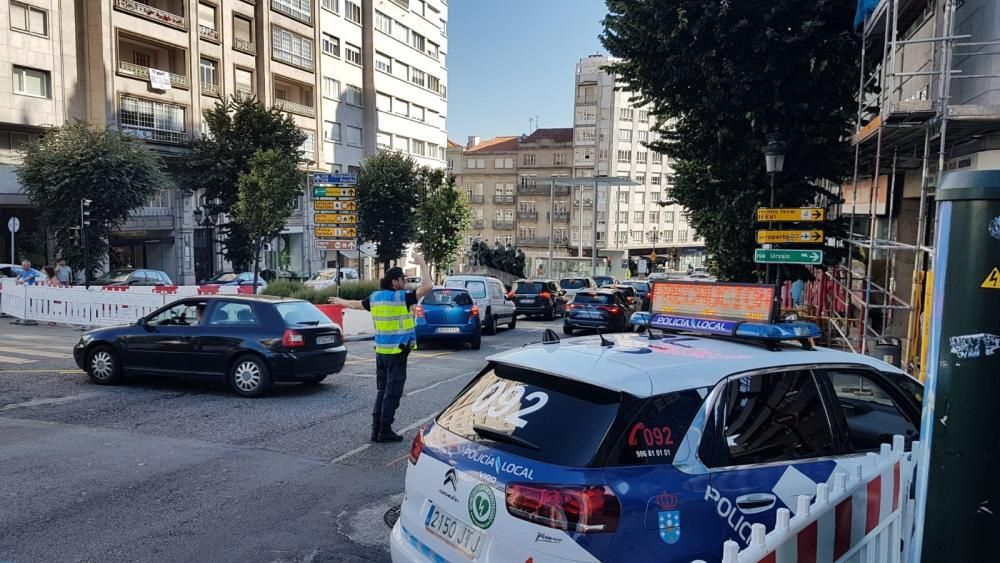 La Gran Vía de Vigo, cortada al tráfico