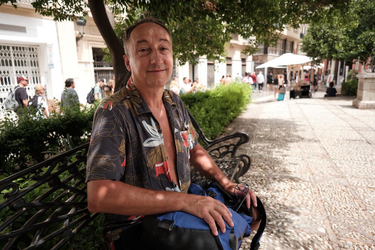 Raphael, turista belga, en el Centro Histórico de Málaga