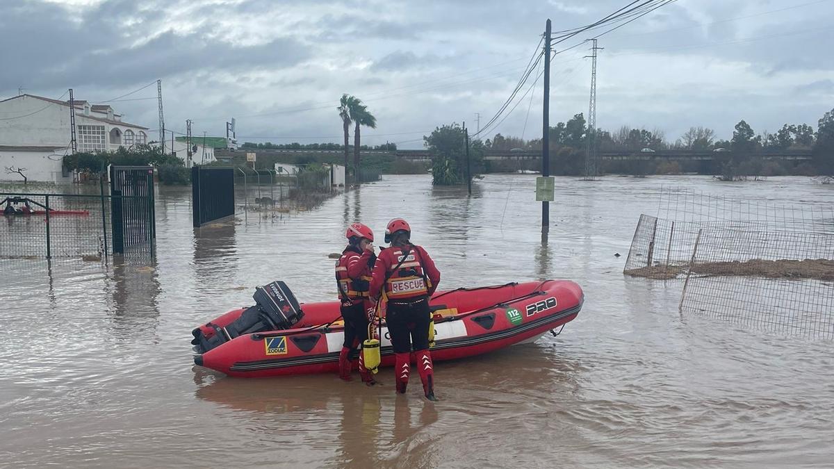 La borrasca Efraín se ceba sobre todo con la provincia de Badajoz