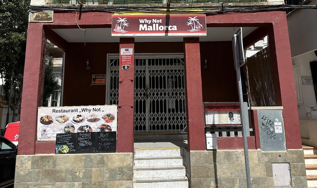 Die Kneipe "Why not Mallorca" nach ihrer Schließung im Juli 2024.