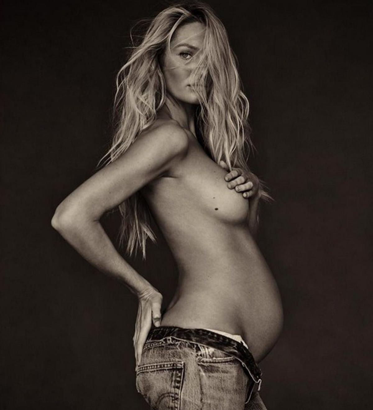 Candice Swanepoel y su desnudo embarazada