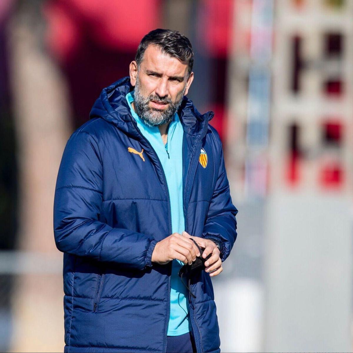 Miguel Alonso cuando estaba en las filas del Valencia como responsable de la preparación física.